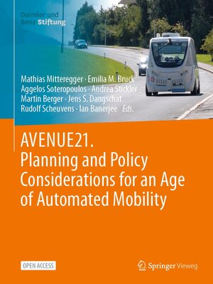 cover image of AVENUE21. Planning and Policy Considerations for an Age of Automated Mobility